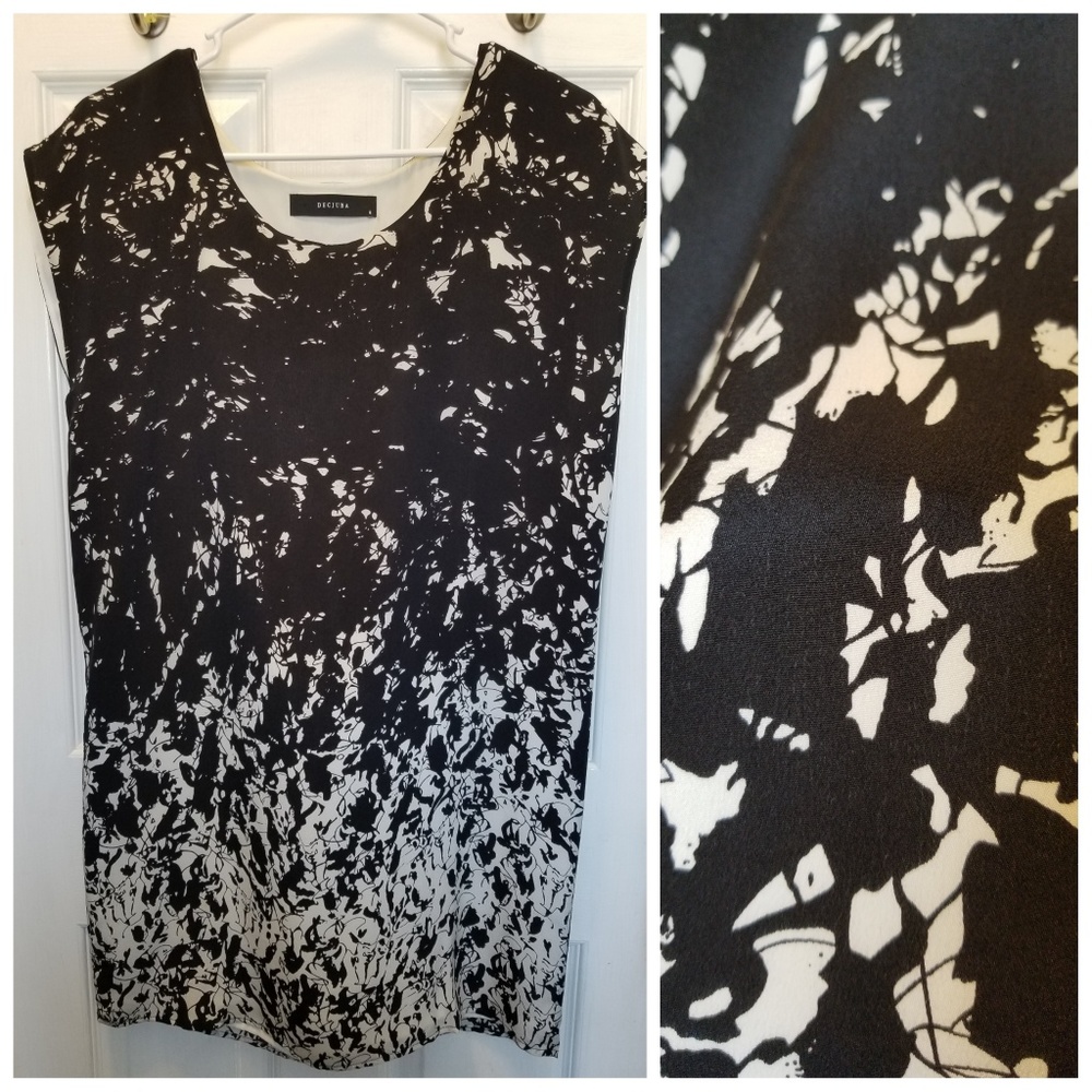 Black and White silk cocktail dress size 8 (Aus)
